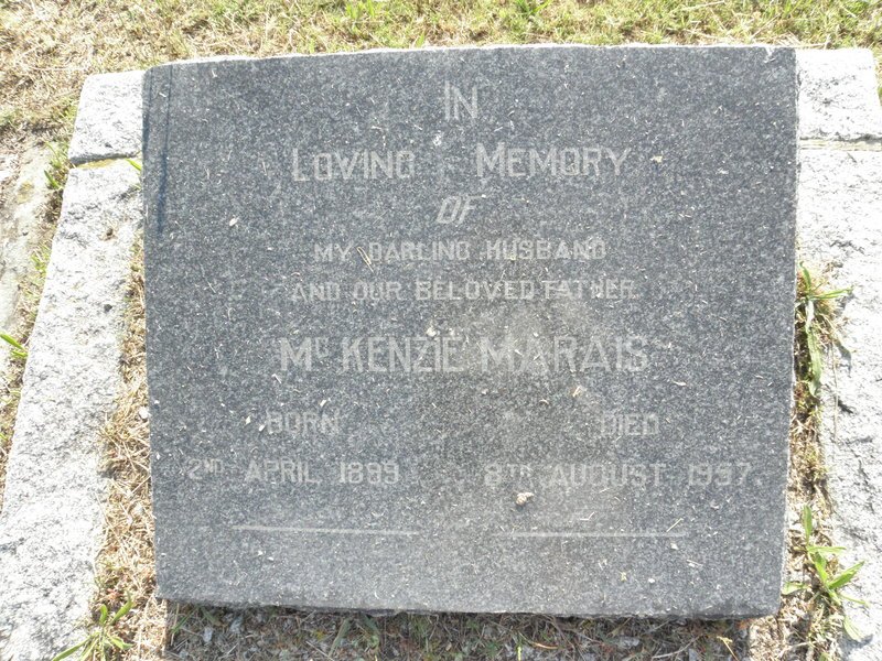MARAIS Mc Kenzie 1899-1957