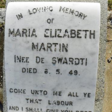 MARTIN Maria Elizabeth nee DE SWARDT -1949