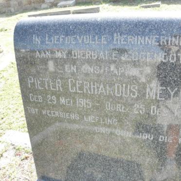 MEYER Pieter Gerhardus 1915-1949