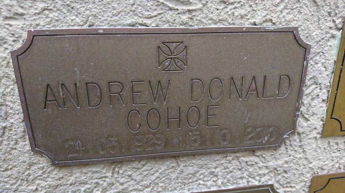 COHOE Andrew Donald 1929-2010