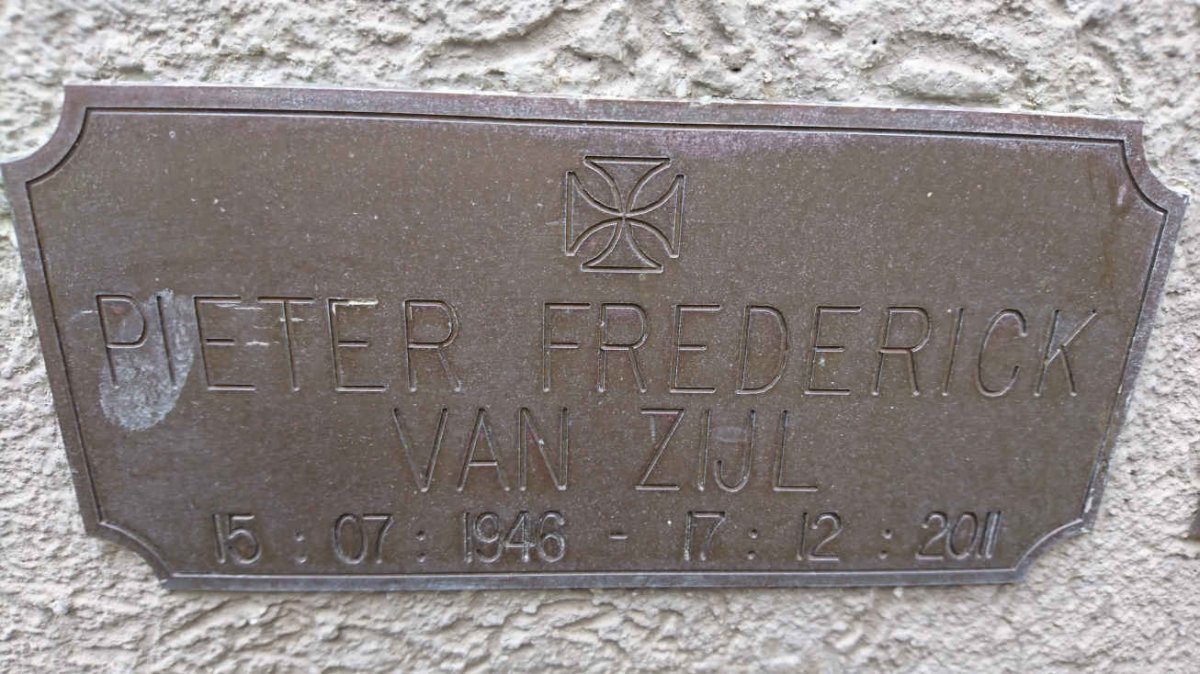ZIJL Pieter Frederick, van 1946-2011