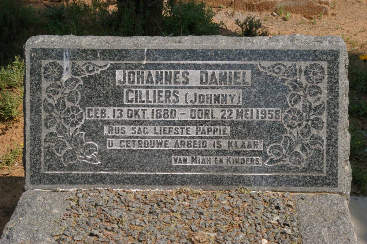 CILLIERS Johannes Daniel 1880-1958
