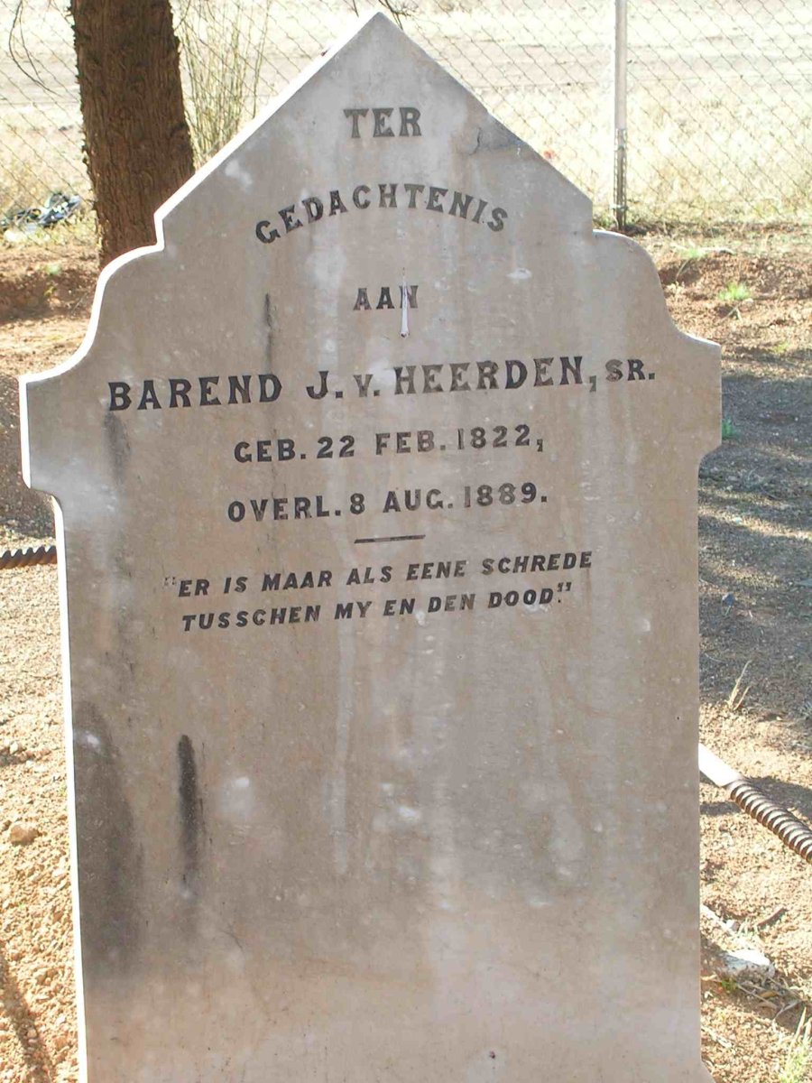 HEERDEN Barend J., v. 1822-1889