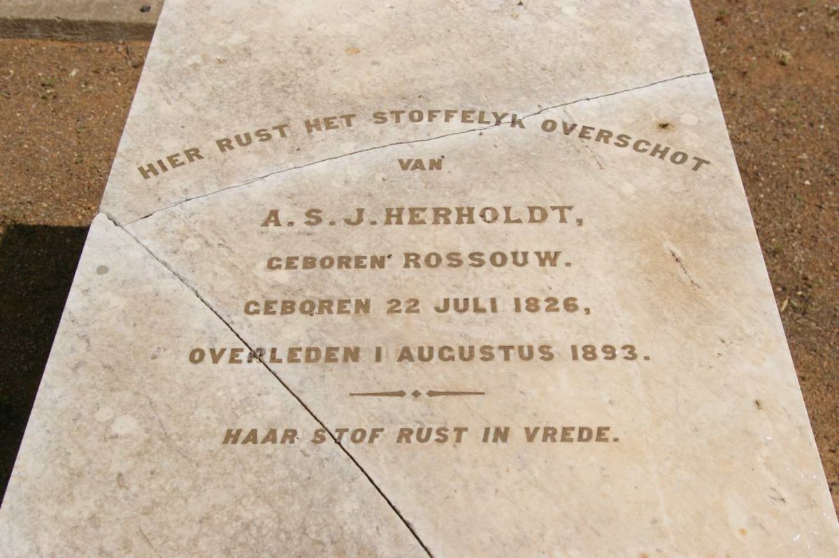 HERHOLDT A.S.J. nee ROSSOUW 1826-1893