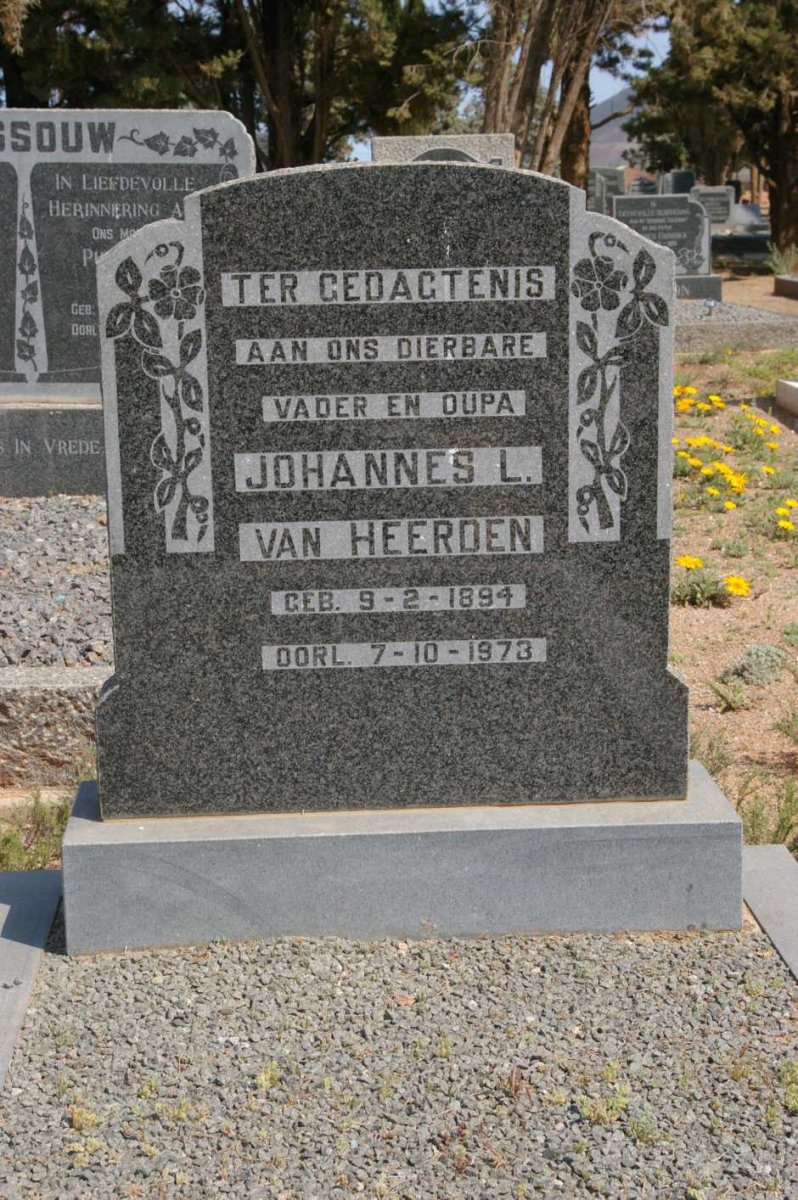 HEERDEN Johannes L., van 1894-1973