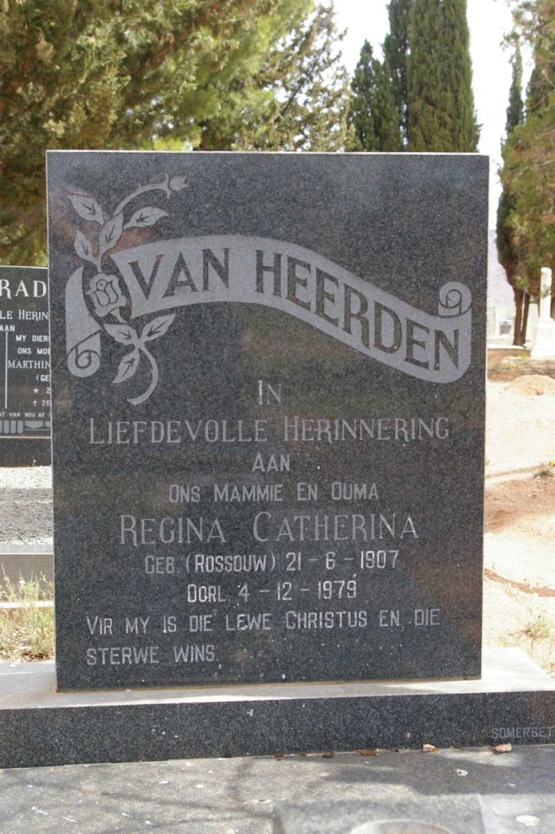 HEERDEN Regina Catherina, van nee ROSSOUW 1907-1979