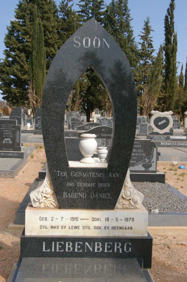 LIEBENBERG Barend Daniel 1915-1978
