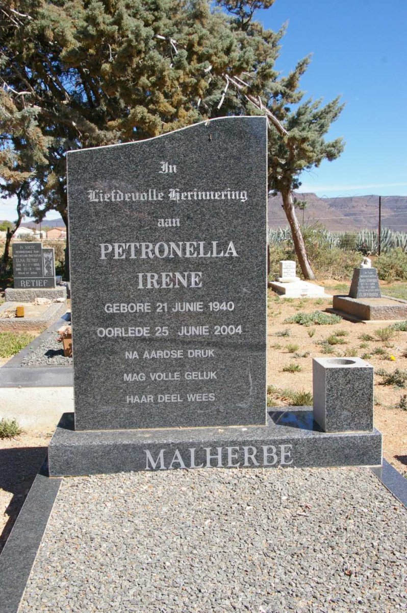 MALHERBE Petronella Irene 1940-2004