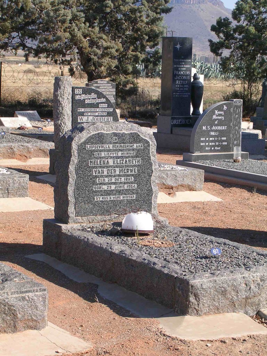 MERWE Helena Elizabeth, van der 1883-1954