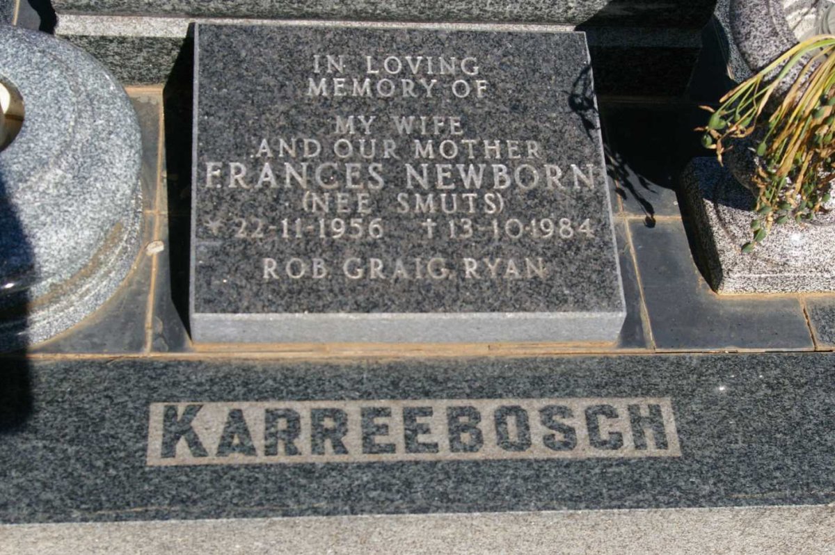 NEWBORN Frances nee SMUTS 1956-1984