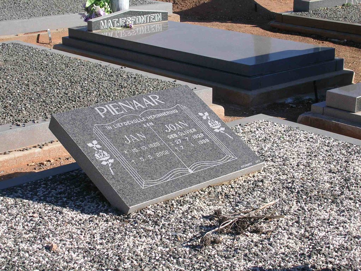 PIENAAR Jan 1929-2002 &amp; Joan OLIVIER 1929-1999