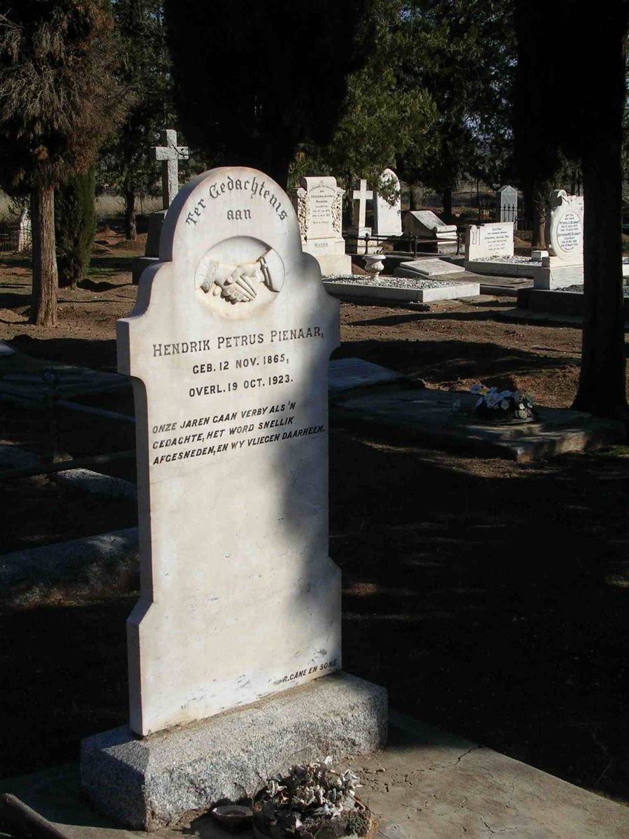 PIENAAR Hendrik Petrus 1865-1923