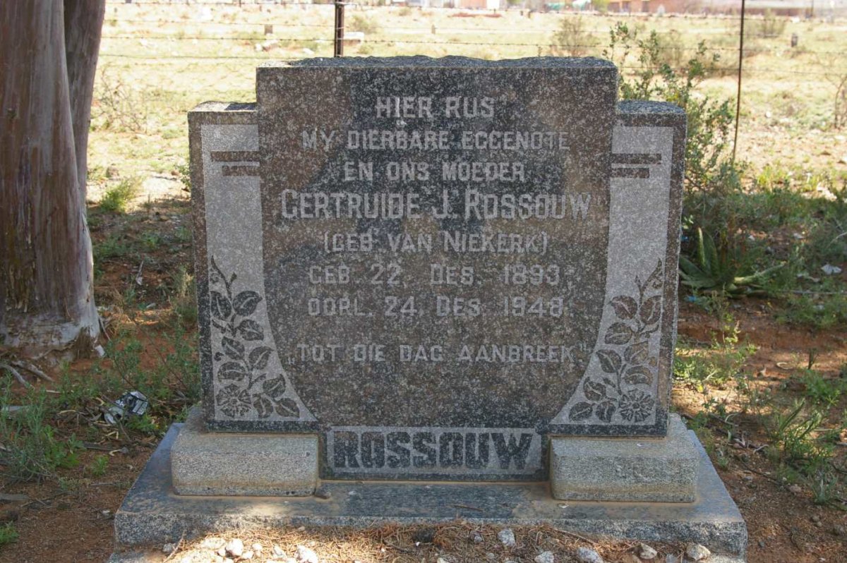 ROSSOUW Gertruide J. nee VAN NIEKERK 1893-1948