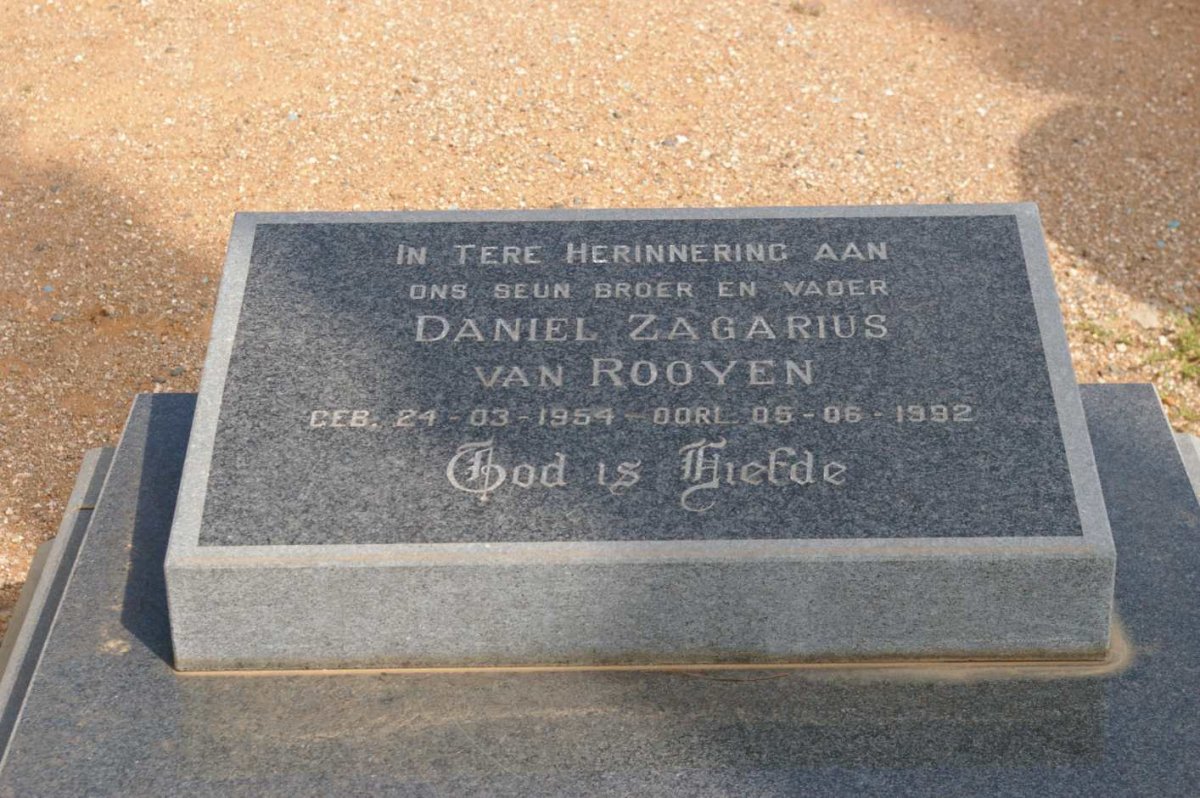 ROOYEN Daniel Zagarius, van 1954-1992