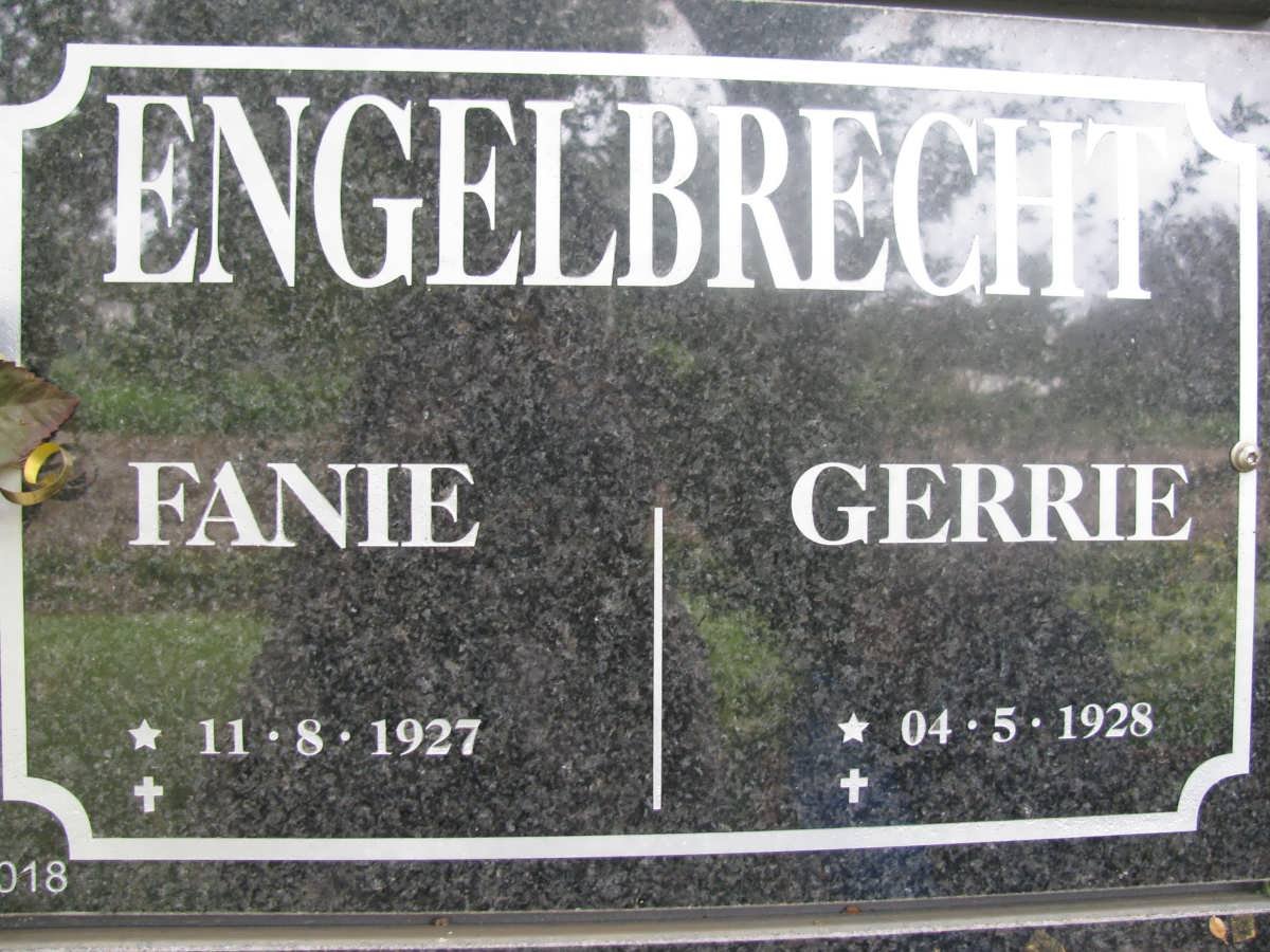 ENGELBRECHT Fanie 1927- :: ENGELBRECHT Gerrie 1928-