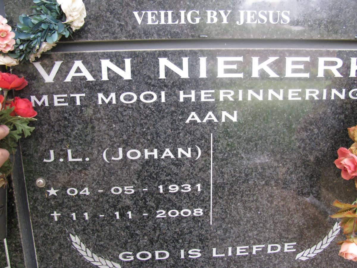 NIEKERK J.L., van 1931-2008