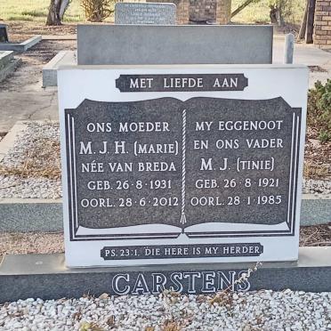 CARSTENS M.J. 1921-1985 &amp; M.J.H. VAN BREDA 1931-2012