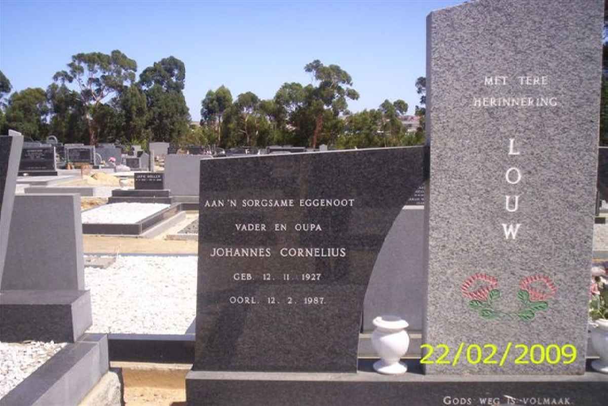 LOUW Johannes Cornelius 1927-1987