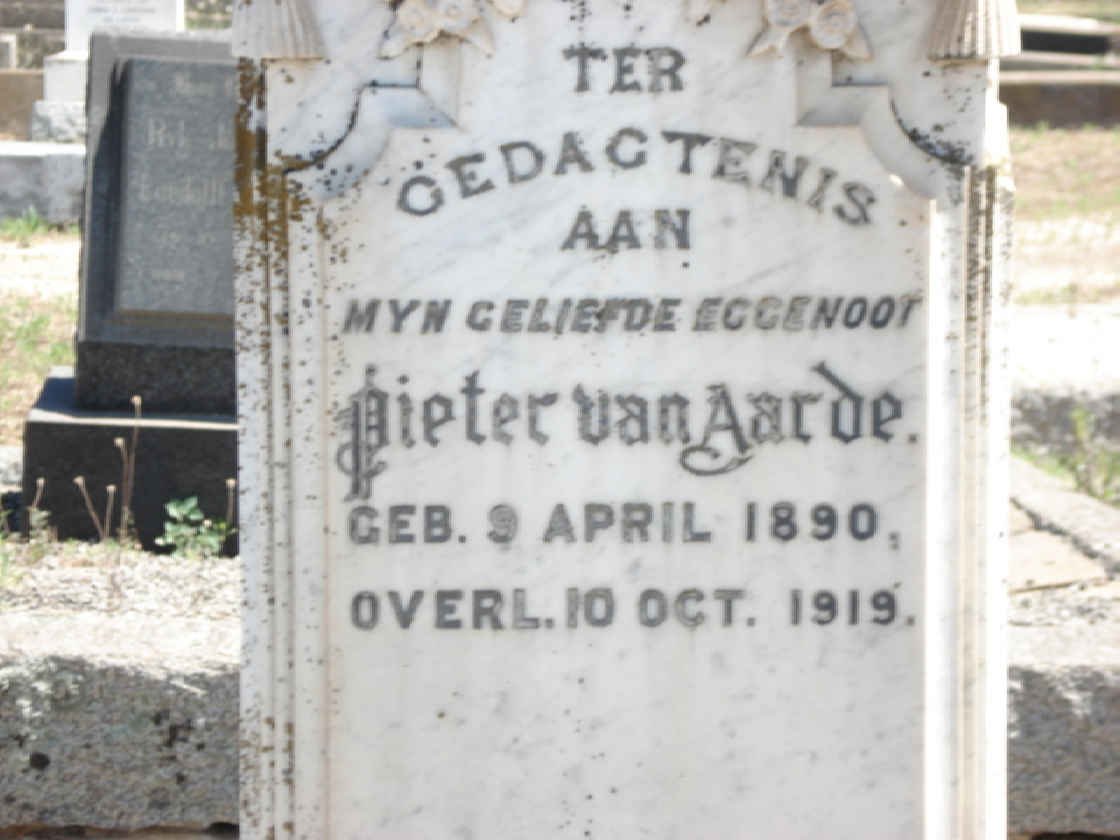 AARDE Pieter, van 1890-1919