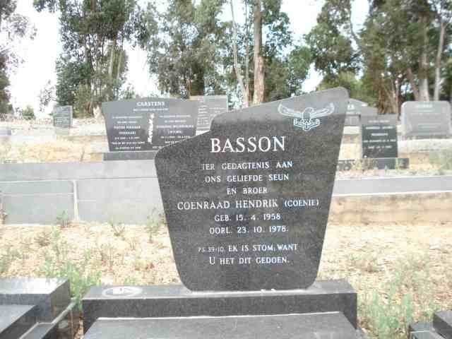 BASSON Coenraad Hendrik 1958-1978