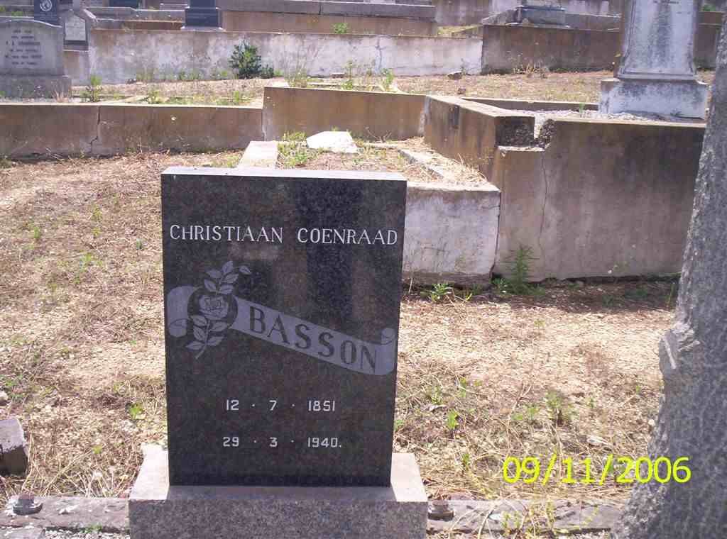 BASSON Christiaan Coenraad 1851-1940