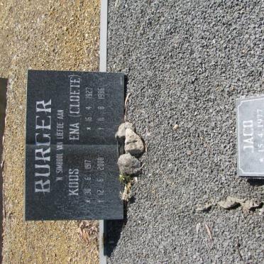 BURGER Koos 1917-2000 &amp; Ena CLOETE 1927-1996 :: BURGER Jaco 1977-2002