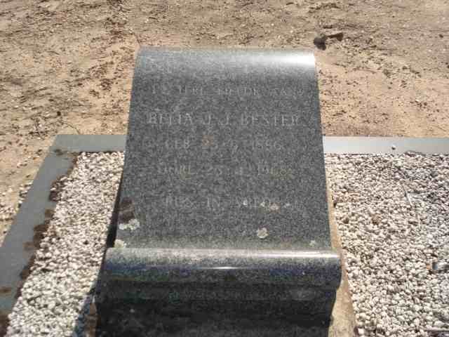 BESTER Bella J.J. 1886-1968