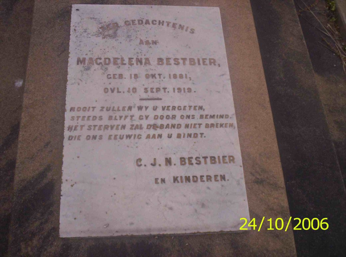 BESTBIER Magdalena 1881-1919