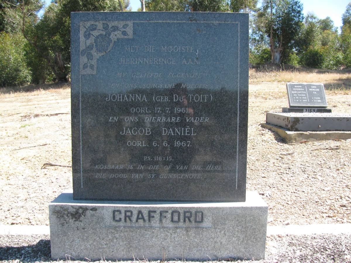 CRAFFORD Jacob Daniel -1967 &amp; Johanna DU TOIT -1961