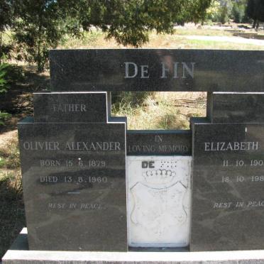 FIN Olivier Alexander, de 1879-1960 &amp; Elizabeth KUIT 1902-1981