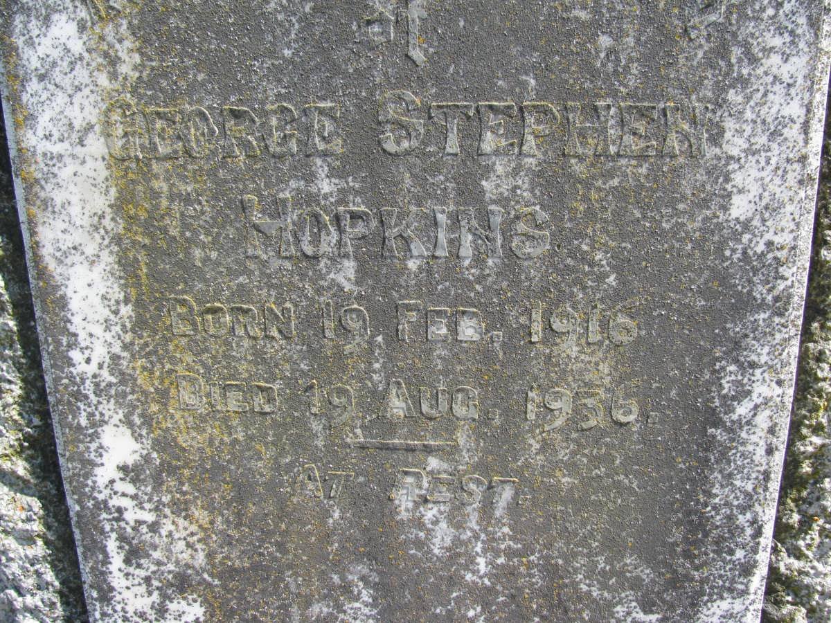 HOPKINS George Stephen 1916-1936