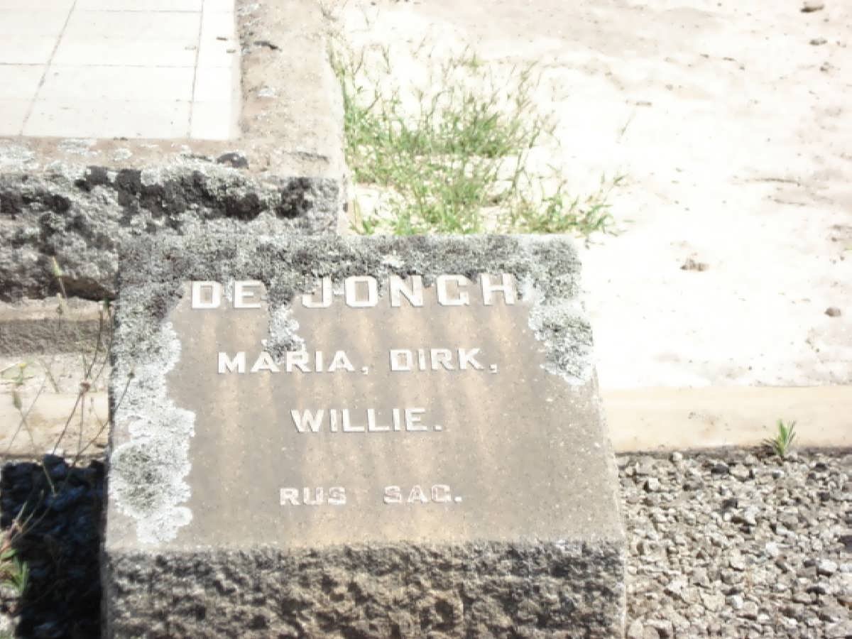 JONGH Maria, de :: DE JONGH Dirk :: DE JONGH Willie 