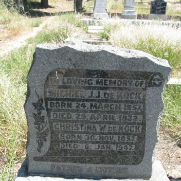 KOCK Michiel J.J., de 1857-1932 &amp; Christina W. 1857-1947