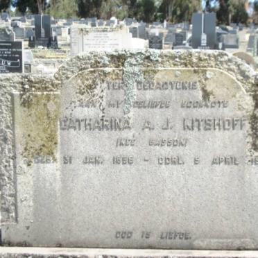 KITSHOFF Catharina A. nee BASSON 1896-1944