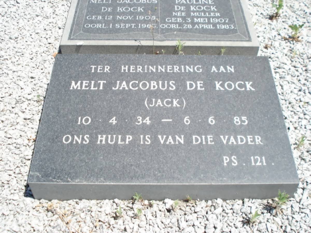 KOCK Melt Jacobus, de 1934-1985