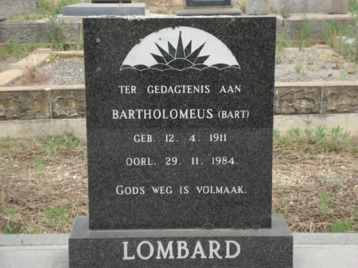 LOMBARD Bartholomeus 1911-1984