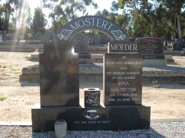 MOSTERT Rina nee TRUTER 1914-1966