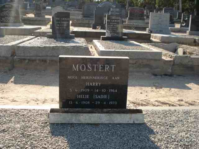 MOSTERT Harry 1909-1964 &amp; Helie SADIE 1908-1970