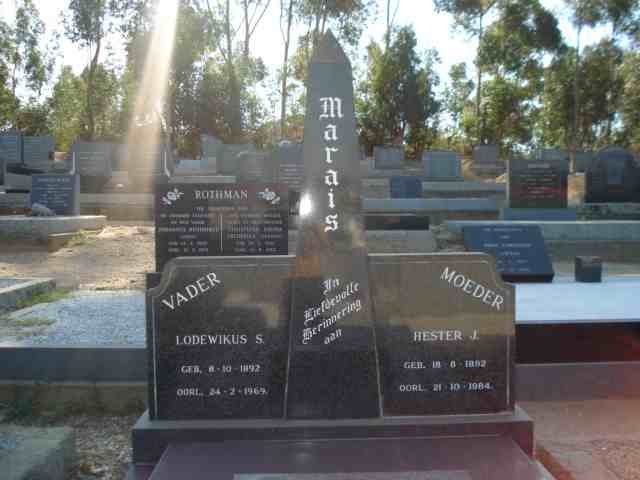 MARAIS Lodewikus S. 1892-1969 &amp; Hester J.1892-1984