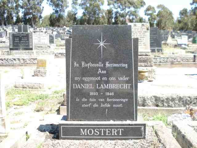 MOSTERT Danie Lambrecht 1893-1946