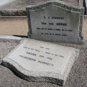 MERWE C.J., van der 1886-1961 &amp; Elizabeth Margaretha 1885-1961