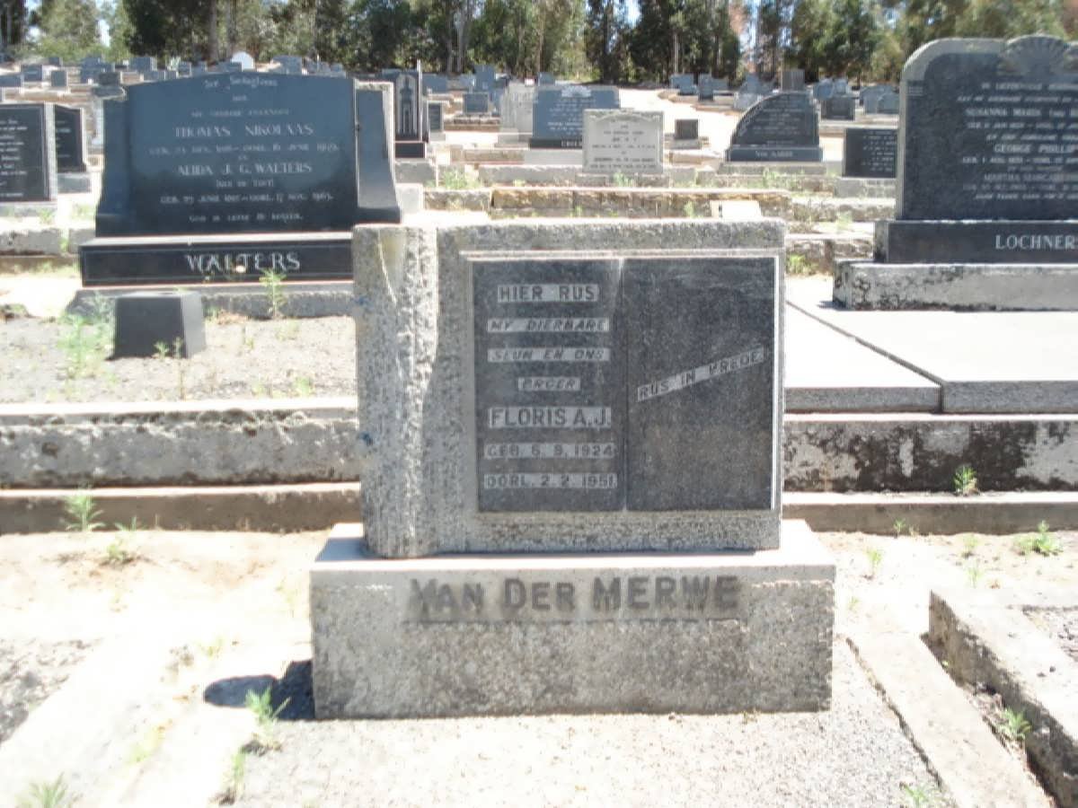 MERWE Floris A.J., van der 1924-1951