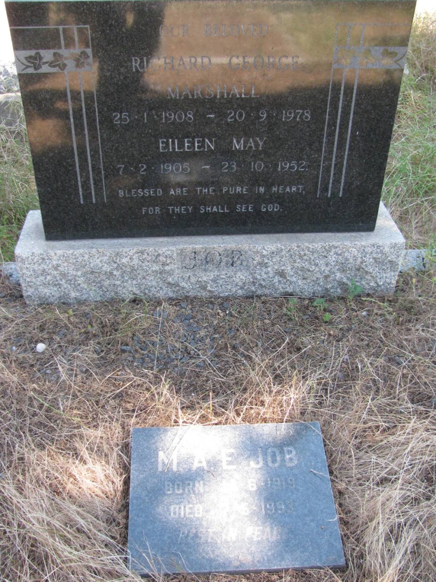 MARSHALL Richard George 1908-1978 &amp; Eileen May 1905-1952 :: JOB M.A.E. 1919-1993