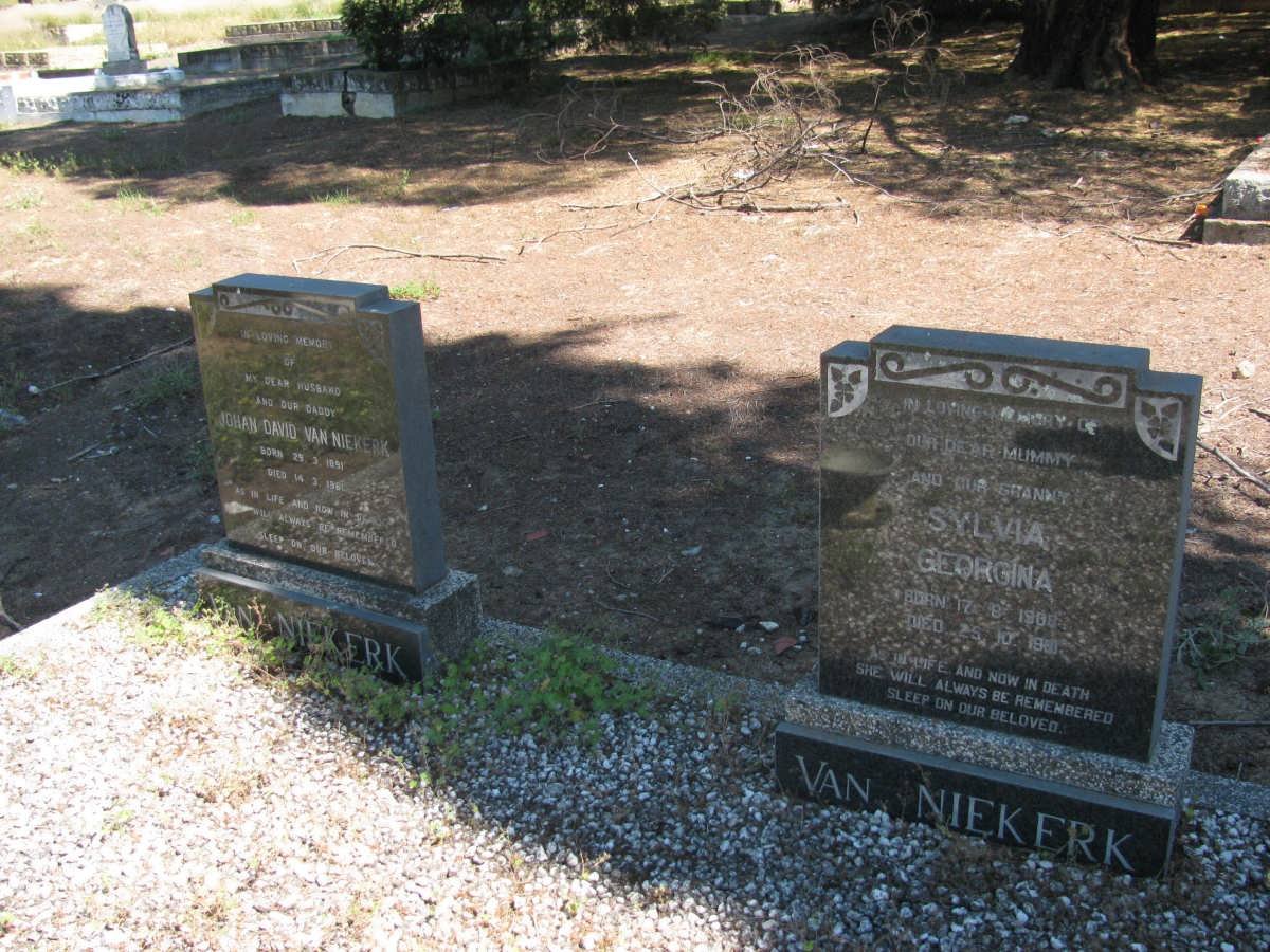 NIEKERK Johan David, van 1891-1961 &amp; Sylvia Georgina 1908-1981