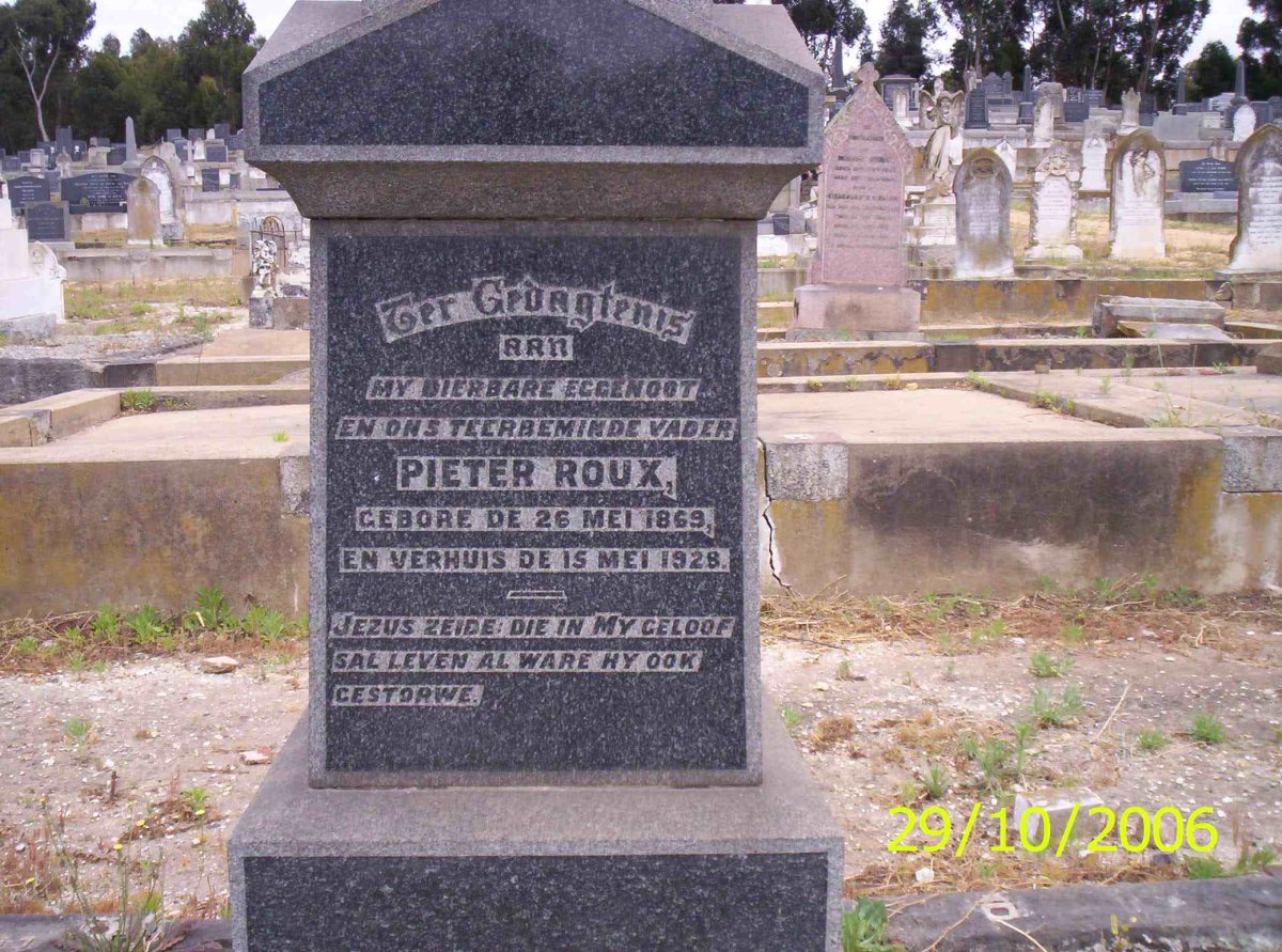 ROUX Pieter 1869-1928