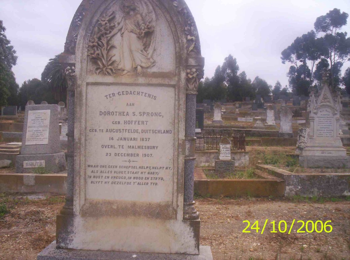 SPRONG Dorothea S. neé HOFFERT 1837-1907