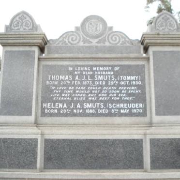SMUTS Thomas A.J.L. 1873-1930 &amp; Helena J.A. SCHREUDER 1888-1970