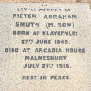 SMUTS Pieter Abraham 1849-1918