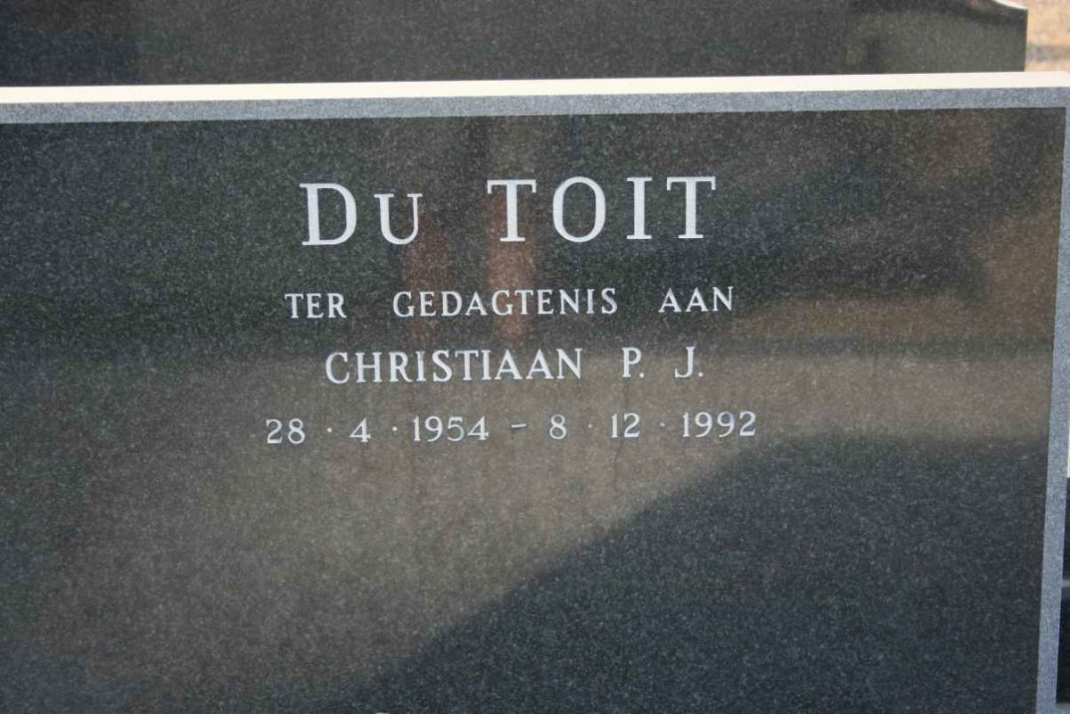 TOIT Christiaan P.J., du 1954-1992