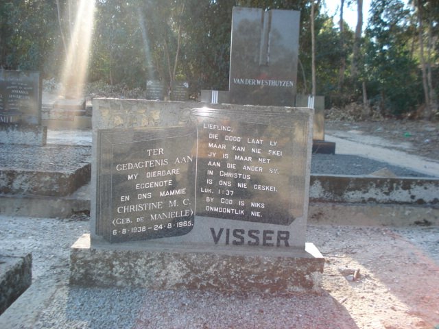 VISSER  Christina M.C nee DE MANIELLE 1938-1965